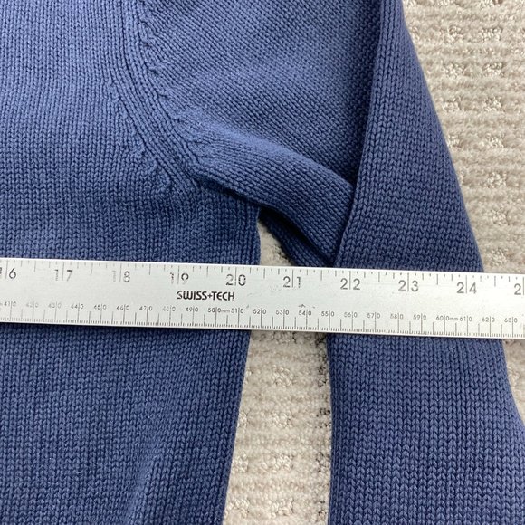 Tommy Hilfiger Sweater Men Small S Navy Blue Knit Shawl Neck Casual Pullover - Picture 9 of 11